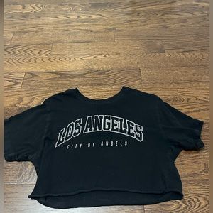 Garage- cropped black “Los Angeles” tee shirt